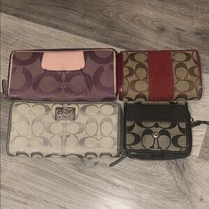 Coach Signature Wallet Collection - Assorted Colors with wear